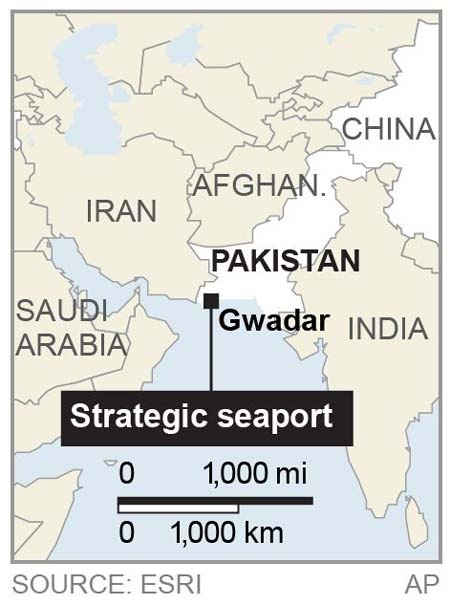 Trung Quốc sắp kiểm soát hải cảng chiến lược của Pakistan - 2 Gwadar có vị trí chiến lược trong khu vực Trung và Nam Á