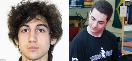 2 nghi phạm đánh bom ở Boston là anh em gốc Chechnya - 1 Dzhokhar (trái) cùng anh trai Tamerlan Tsarnaev