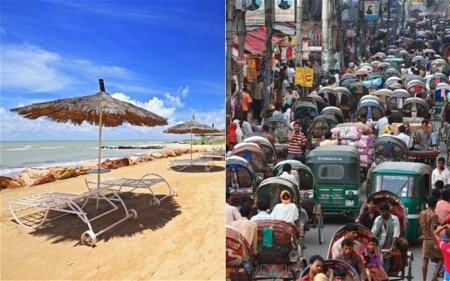 Dakar (bên trái) và Dhaka, Bangladesh là hai nơi hoàn toàn khác nhau