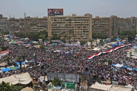Ai Cập: Hàng chục nghìn người ủng hộ ông Morsi lại biểu tình - 1 “Biển” người Hồi giáo tại Ai Cập tuần hành ủng hộ ông Morsi