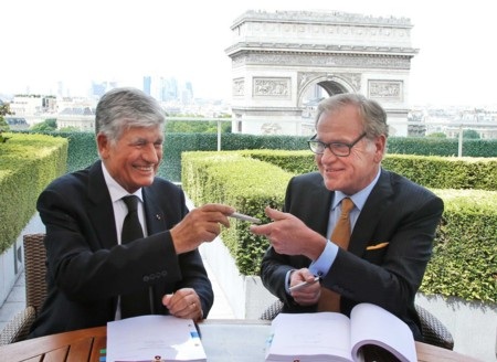 Tập đoàn quảng cáo lớn nhất thế giới ra đời từ…câu nói đùa - 1 CEO của Publicis Maurice Levy (trái) và CEO John Wren của Omnicom