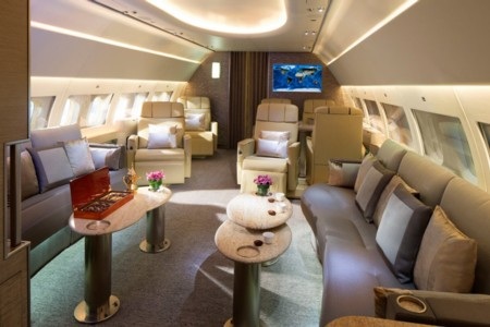 Mục sở thị dịch vụ máy bay siêu sang của hàng không Ả rập - 5 Một khoang gần phía đầu máy bay