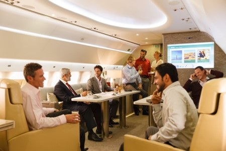 Mục sở thị dịch vụ máy bay siêu sang của hàng không Ả rập - 3 Nhưng khi được Emirates thiết kế lại sẽ chỉ dành cho 19 người