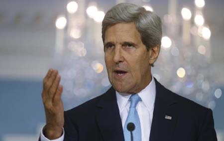 Mỹ: Syria tấn công dân thường bằng khí độc sarin - 1 Ngoại trưởng Mỹ John Kerry tuyên bố Syria đã dùng khí độc sarin