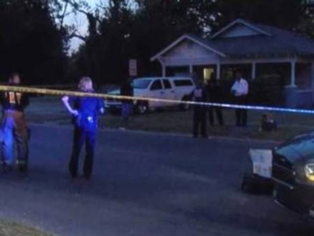 Hiện trường vụ đấu súng tại Pine Bluff