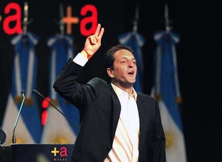 Ông Sergio Massa – lãnh đạo đảng Frente Rernovador đối lập đang được chú ý