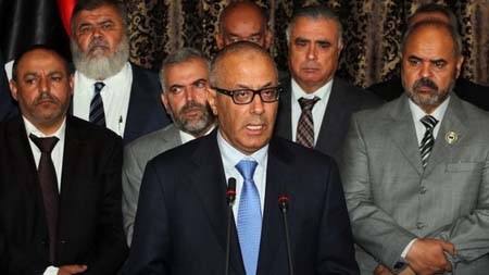 Thủ tướng Libya khẳng định đã có âm mưu đảo chính - 1 Thủ tướng Libya Ali Zeidan phát biểu trên truyền hình
