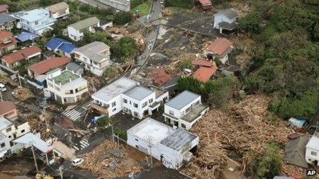 Bão mạnh hiếm thấy tấn công Nhật Bản, ít nhất 14 người chết - 2 Có khoảng 50 người bị mất tích sau bão