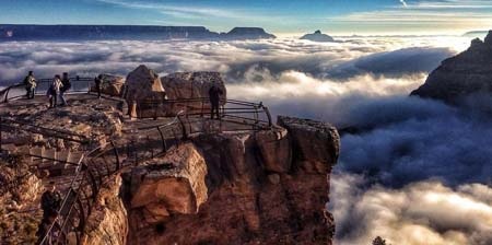 Nghẹt thở với cảnh dòng sông sương mù trên dãy Grand Canyon - 1 Cảnh tượng hùng vĩ của Grand Canyon trong những ngày không mây