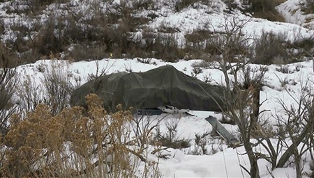 Hiện trường vụ trực thăng rơi