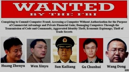 FBI đã phát lệnh truy nã 5 viên chức Trung Quốc