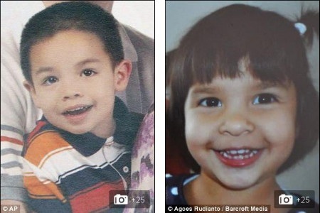 Martin Paulissen, 5 tuổi, cùng em gái Sri, mới 3 tuổi