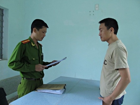 Đối tượng Dũng tại cơ quan chức năng