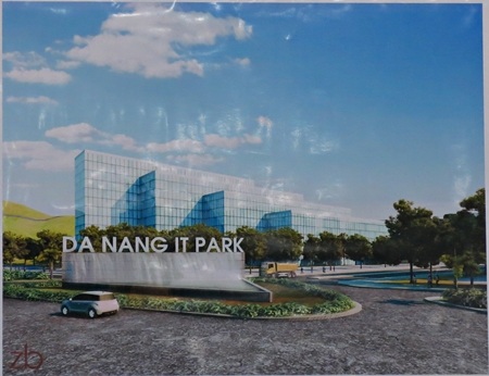 Mô hình tòa nhà làm việc và toàn bộ khu CNTT Đà Nẵng