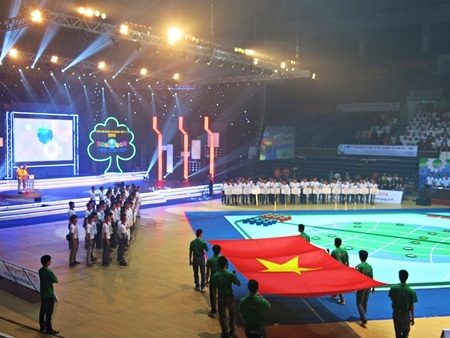 Lễ khai mạc Vòng chung kết Robocon toàn quốc vừa diễn ra tại Đà Nẵng tối 7/5