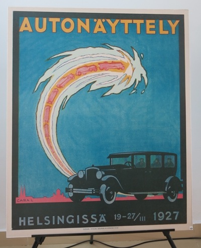 Áp phích triển lãm ô tô tại Helsinki năm 1927