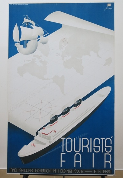 Áp phích tại Hội chợ du lịch và triển lãm tàu thủy ở Helsinki năm 1936