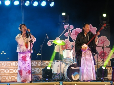 Các tiết mục nghệ thuật của các nghệ sỹ Nhật để lại nhiều ấn tượng trong đêm khai mạc