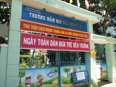 Trường Mầm non số 2 Hòa Tiến (huyện Hòa Vang, Đà Nẵng).