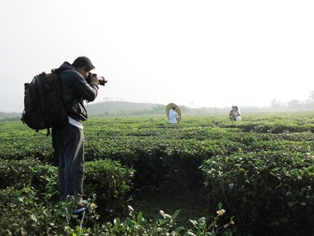 Những người mê chụp ảnh khó mà không dừng chân khi đi qua nông trường Quyết Thắng