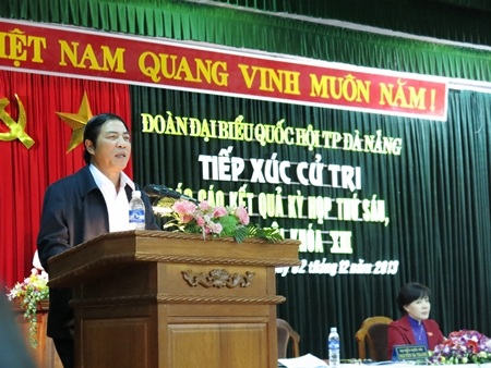 Trưởng Ban Nội chính TƯ Nguyễn Bá Thanh tiếp xúc cử tri Q.Sơn Trà, Đà Nẵng chiều 2/12