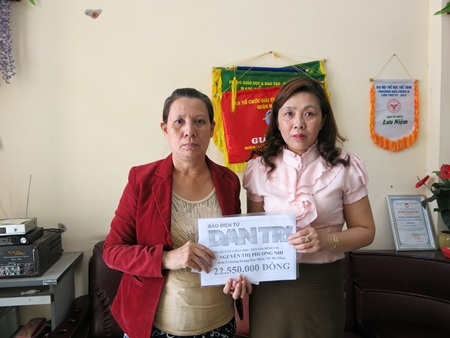 Trao hơn 22 triệu đồng đến cháu bé đi ngoài ra đường miệng