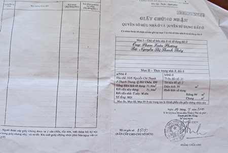 Làm giấy tờ sở hữu đất ở giả để “chạy” trường