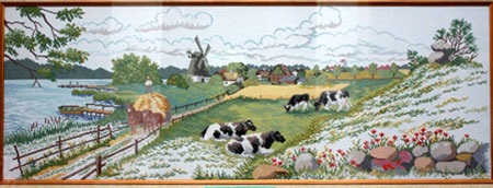 Khai mạc triển lãm ảnh tranh thêu chữ thập lần 2 - 2 Bức tranh Phong cảnh đồng quê đoạt giải Nhì