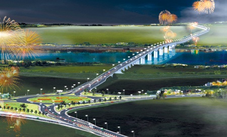 Khởi công cây cầu dài nhất bắc qua sông Hồng - 1