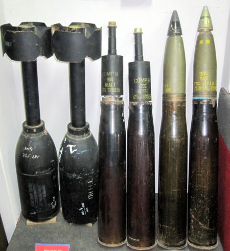 Và rất nhiều loại bom đạn khác mà quân đội nước ngoài đã sử dụng để