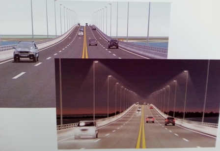 Phối cảnh giao thông trên cầu khi hoàn thành