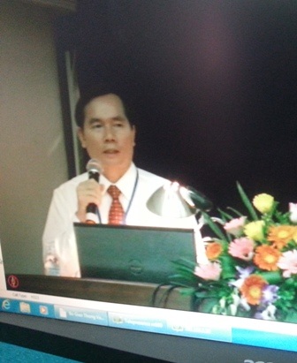 Chánh thanh tra Bộ GTVT trúng tuyển Tổng cục trưởng Đường bộ - 1 Ông Nguyễn Văn Huyện khi bảo vệ chương trình hành động tại cuộc thi