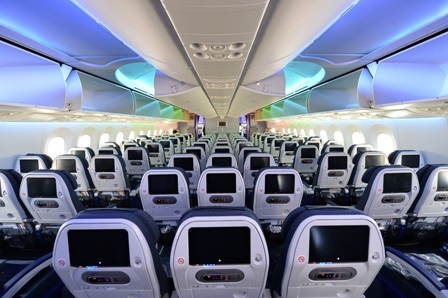 Khoang khách của máy bay Boeing 787