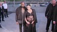 Kim Kardashian diện váy xuyên thấu dự sự kiện cùng chồng
