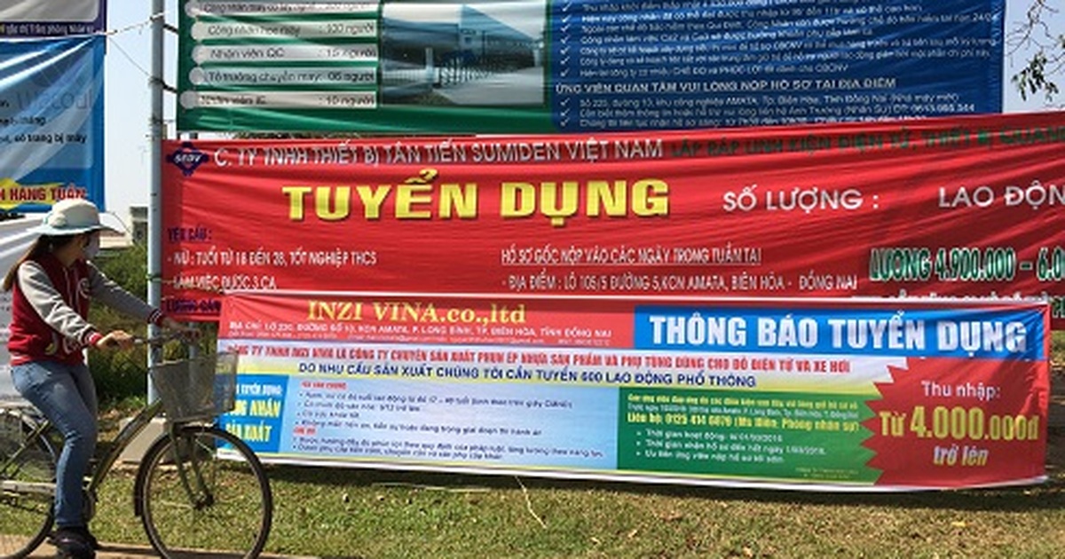 Tuyển dụng lao động phổ thông ở Đồng Nai: Mập mờ lương ...