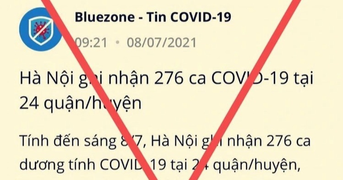 Thực hư thông tin "Hà Nội ghi nhận 276 ca Covid-19" sáng 8/7 - Vimarsana News