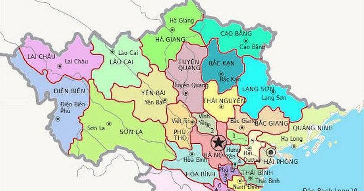 Bảng Bản đồ Hành Chính Miền Bắc Việt Nam Hiển Thị Chi Tiết Danh Sách Các Tỉnh Thành Phố 