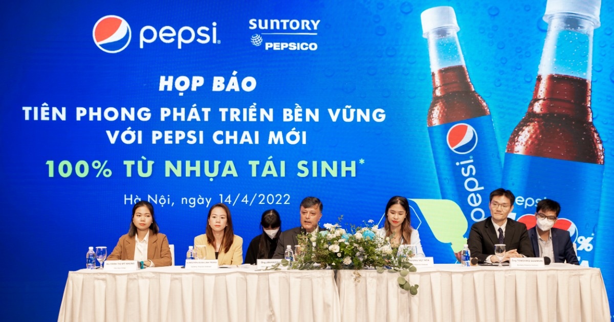 Suntory PepsiCo ra mắt sản phẩm Pepsi với bao bì từ nhựa tái sinh