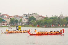 Sôi động, hấp dẫn giải bơi chải ở Lễ hội Đền Hùng