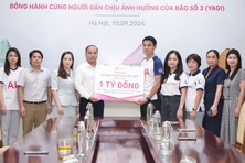 1 tỷ đồng hỗ trợ gia đình và trẻ em chịu ảnh hưởng của bão số 3 Yagi