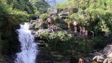 Ha Giang waterfall attracts visitors