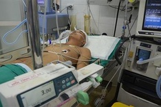 Young man in desperate need of help for hospital treatment