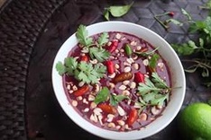 Raw fish blood pudding challenge in northwestern region