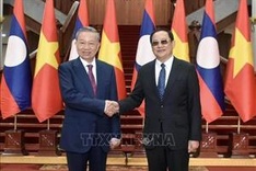 President To Lam meets Lao Prime Minister
