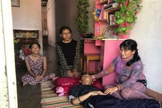 Single mother takes care of ailing children