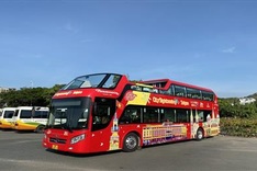 Double-decker buses serve Nha Trang Sea Festival