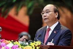 PM Nguyen Xuan Phuc delivers opening speech at the 13th National Party Congress