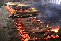 Ha Tinh fish grilling commune busy for Tet