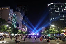Crowds flock to central HCM City to welcome New Year