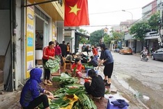 Nghe An people donate chung cakes to flood victims